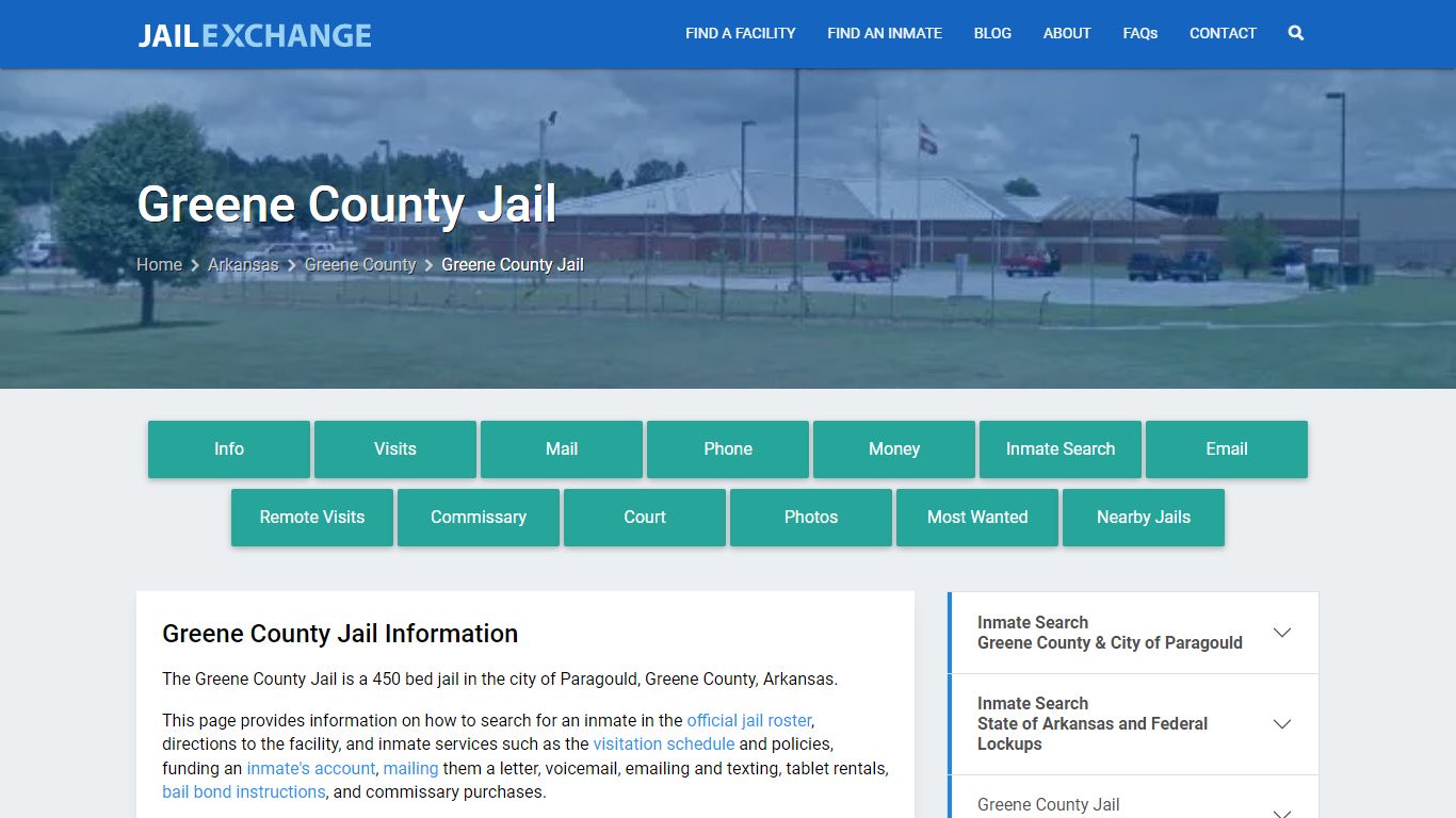 Greene County Jail, AR Inmate Search, Information