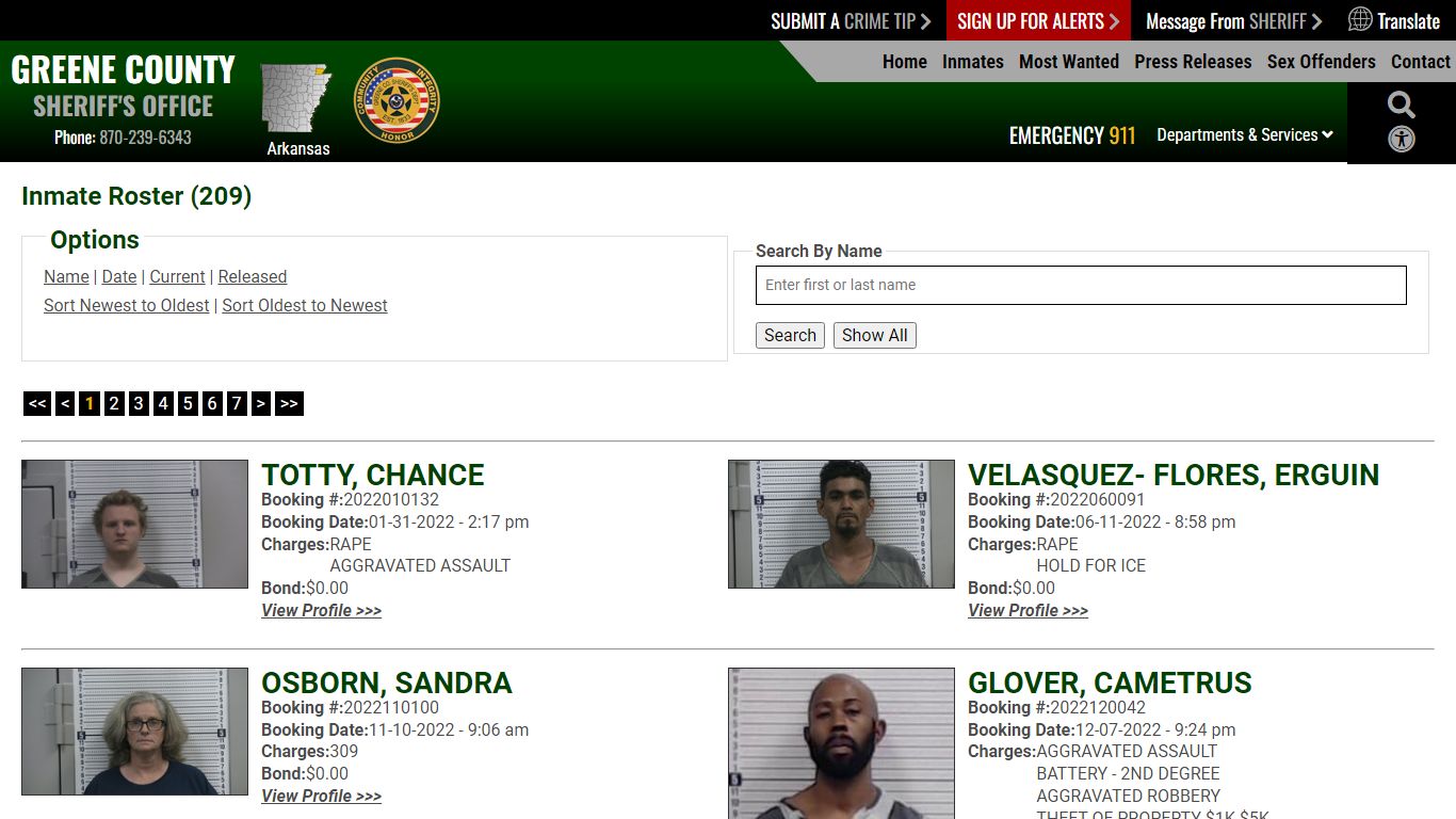 Inmate Roster - Greene County AR Sheriff's Office